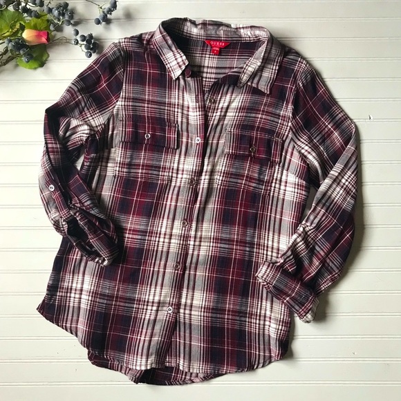 Guess Plaid button down - Picture 1 of 13